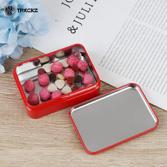 1Pcs SOS Tin Plate Medicine First Aid Pill Box Outdoor Survival Gear Kits Emergency Case