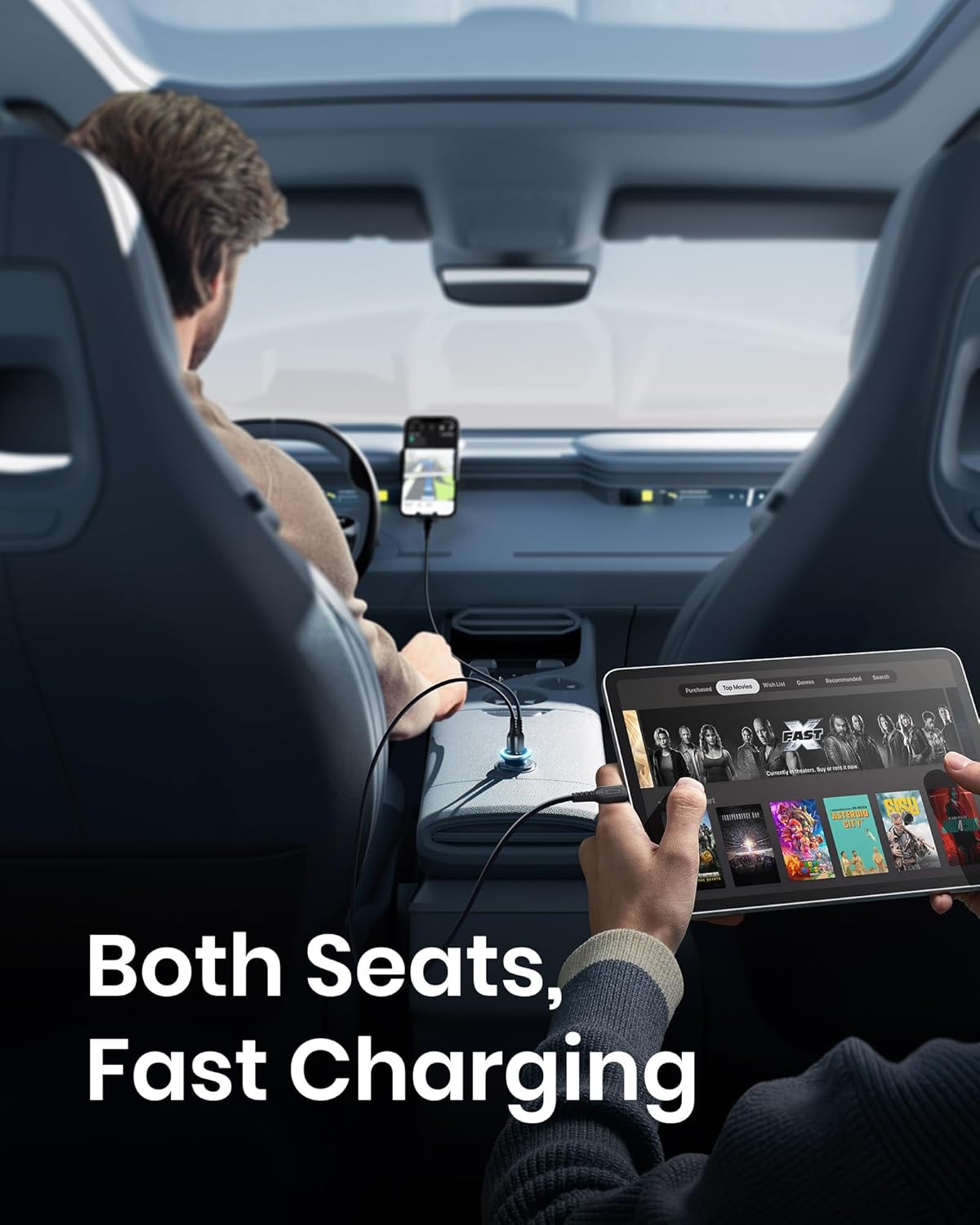 USB C Car Charger, 66W USB-C & USB-A Fast Charging Cigarette Lighter Adapter, Car Power Adapter PD QC3.0 Mini Car Phone Charger, for Iphone 16 15 14 Pro Max Samsung Galaxy S25 S24 S23, Ipad Pro
