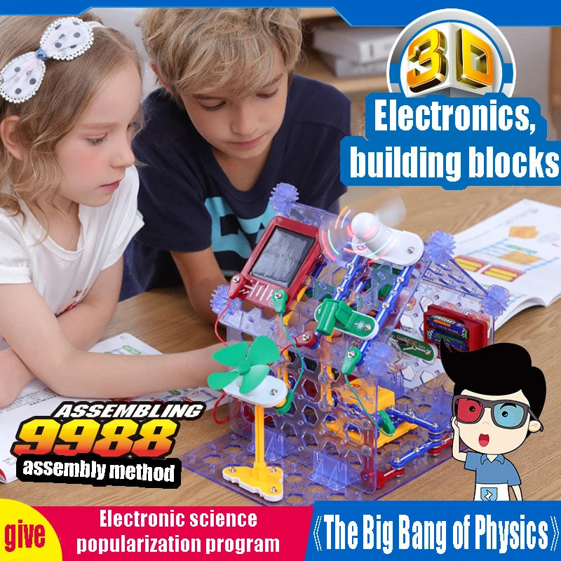 ANU New Circuit Electronic Building Block Scientific Experiment Educational Children'S Assembled Toys Electronic Exploration 8+