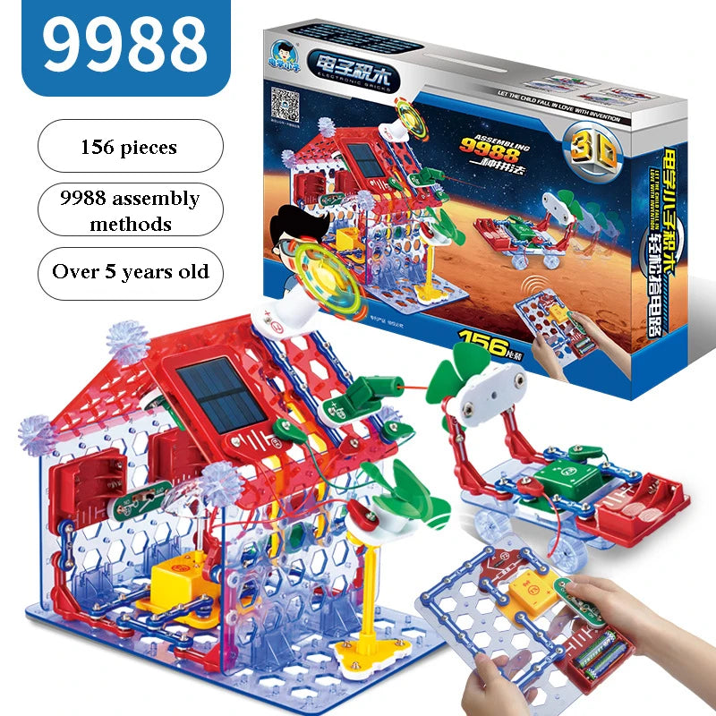 ANU New Circuit Electronic Building Block Scientific Experiment Educational Children'S Assembled Toys Electronic Exploration 8+