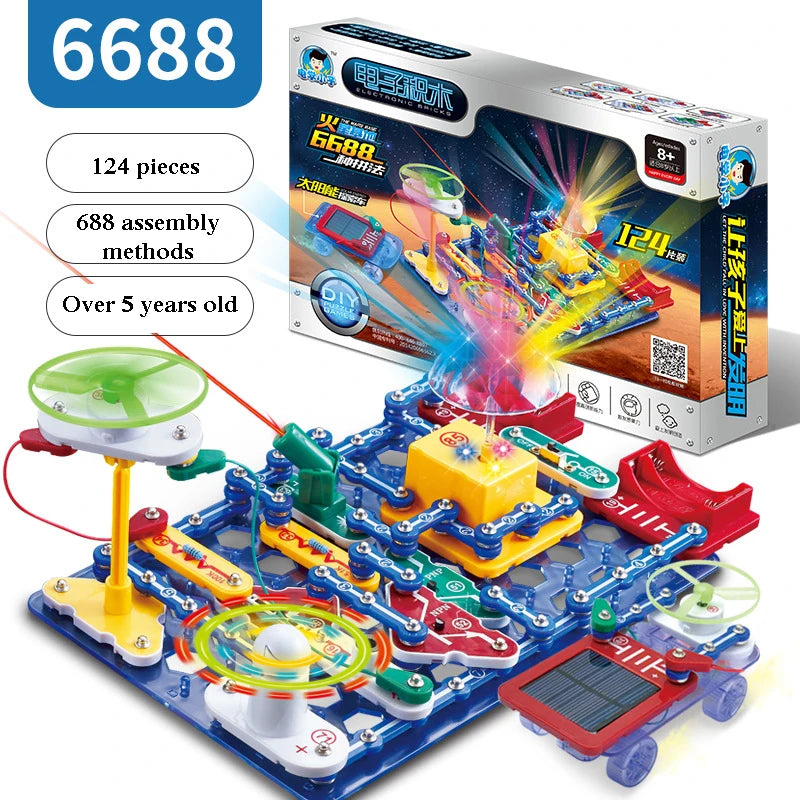 ANU New Circuit Electronic Building Block Scientific Experiment Educational Children'S Assembled Toys Electronic Exploration 8+