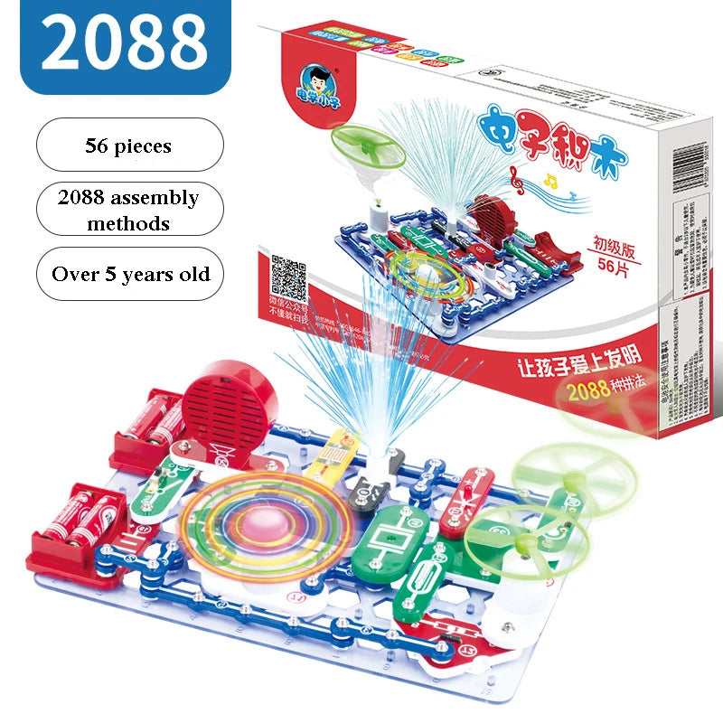 ANU New Circuit Electronic Building Block Scientific Experiment Educational Children'S Assembled Toys Electronic Exploration 8+
