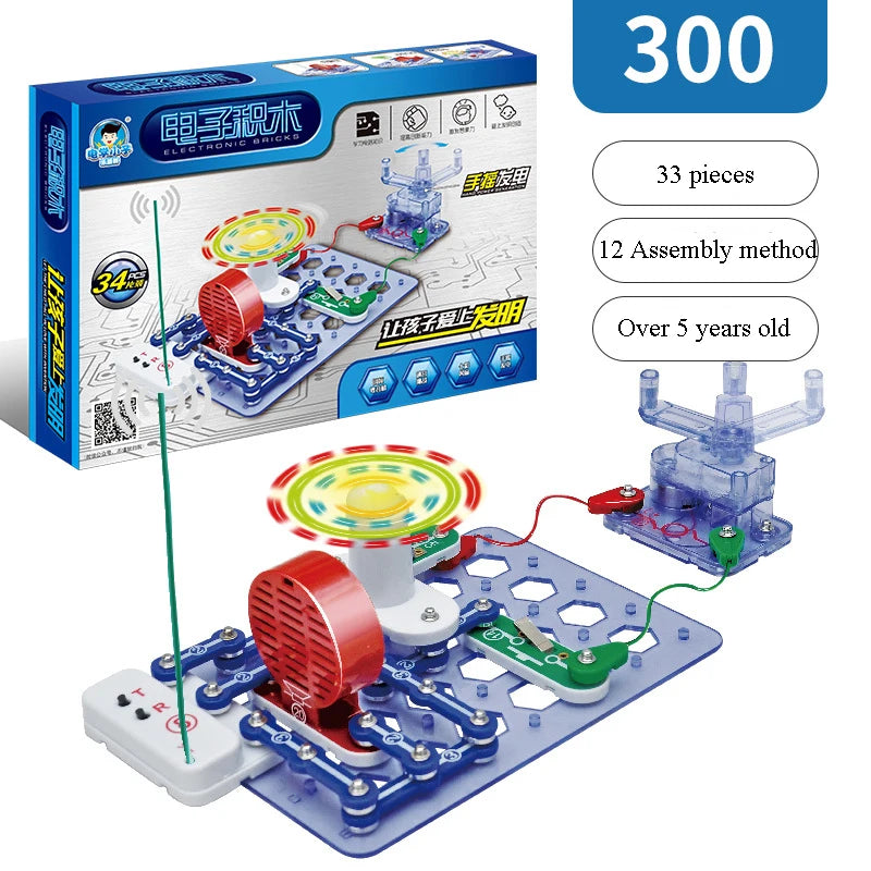 ANU New Circuit Electronic Building Block Scientific Experiment Educational Children'S Assembled Toys Electronic Exploration 8+