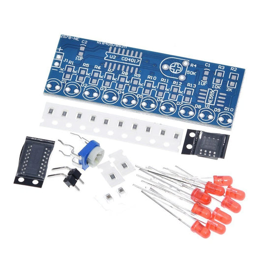 Smart Electronics Kits NE555+CD4017 LED Light Water Flowing DIY Kit Running LED Flow LED Light Learn Electronic Principles