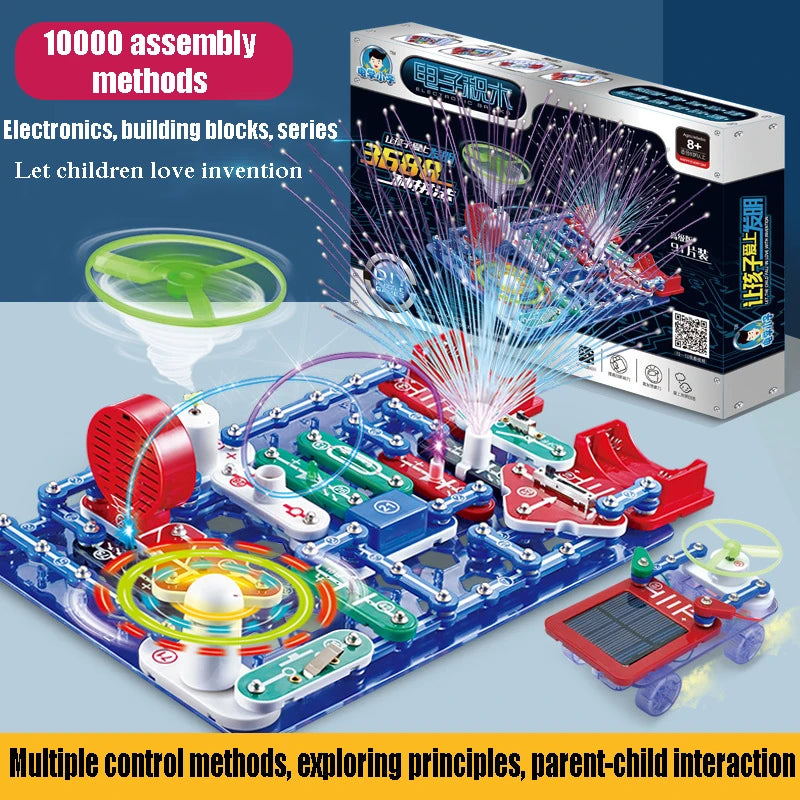 ANU New Circuit Electronic Building Block Scientific Experiment Educational Children'S Assembled Toys Electronic Exploration 8+