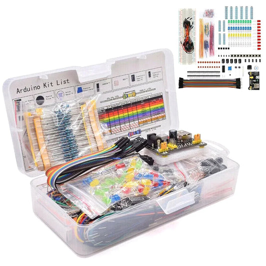 830Pcs/Box DIY Project Starter Kit for Arduino UNO R3 Kit Electronic DIY Kit Electronic Component Set with Tie-Points Breadboard