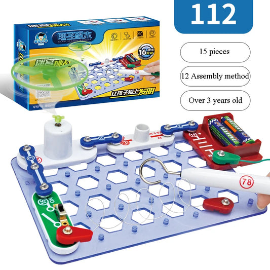 ANU New Circuit Electronic Building Block Scientific Experiment Educational Children'S Assembled Toys Electronic Exploration 8+
