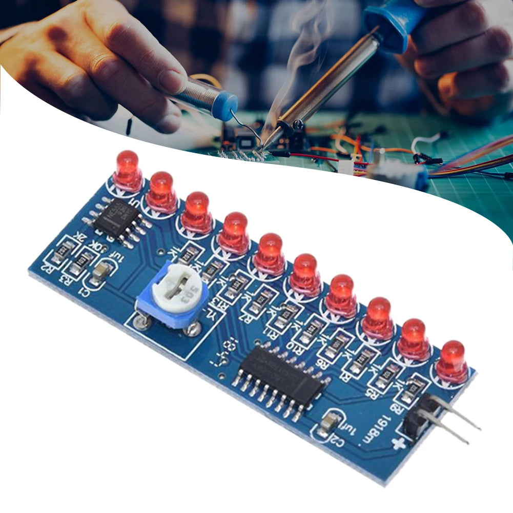 Smart Electronics Kits NE555+CD4017 LED Light Water Flowing DIY Kit Running LED Flow LED Light Learn Electronic Principles