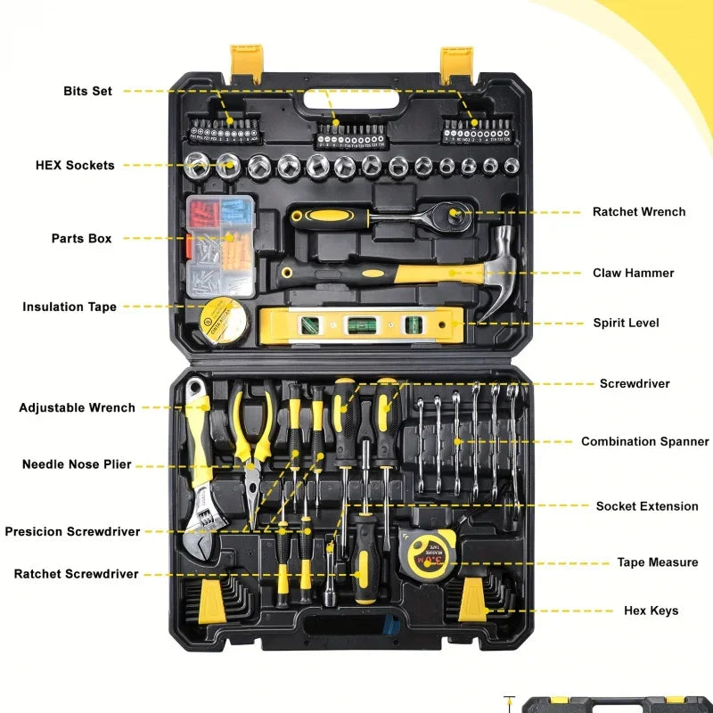 Acmount Tool Kit 78-158 Piece Home Tool Kit DIY Household Tool Sets for Home Repair and Maintenance Car Repair Kit