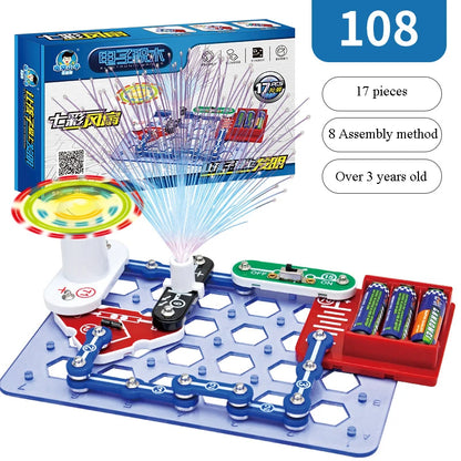 ANU New Circuit Electronic Building Block Scientific Experiment Educational Children'S Assembled Toys Electronic Exploration 8+
