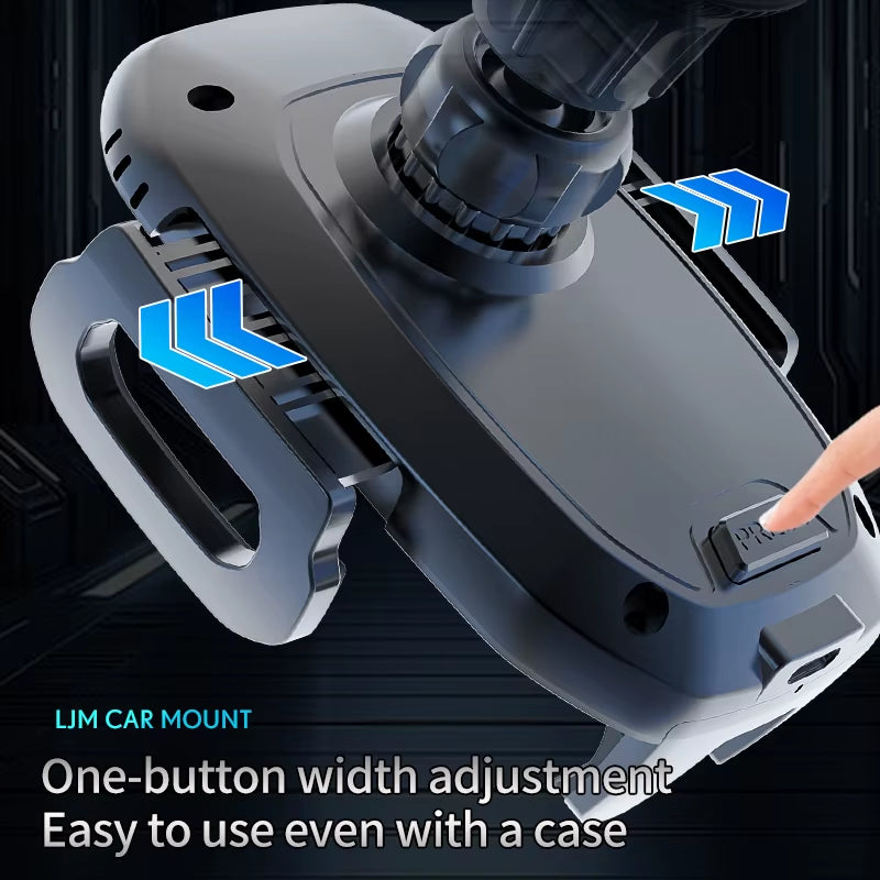 Wireless Car Charger Auto-Clamping 15W Fast Charging 360 Adjustable Air Vent Cell Phone Holder Car Mount Wireless Charger