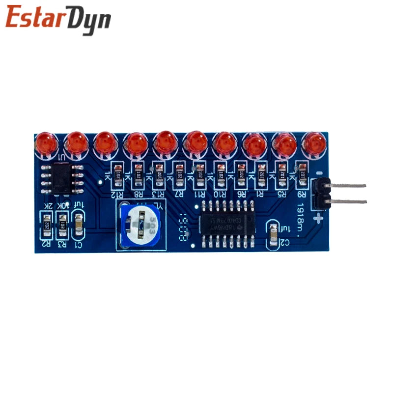Smart Electronics Kits NE555+CD4017 Light Water Flowing Light LED Module DIY Kit Learn Electronic Principles, Children'S Lab