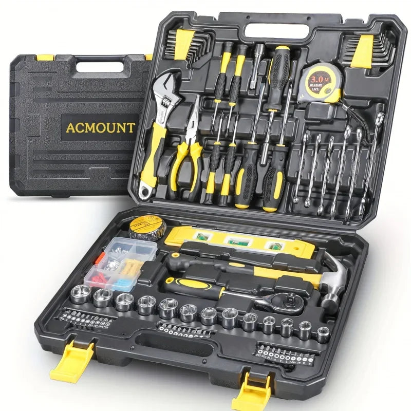 Acmount Tool Kit 78-158 Piece Home Tool Kit DIY Household Tool Sets for Home Repair and Maintenance Car Repair Kit