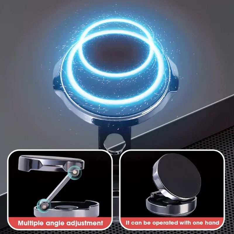 Car Mobile Phone Stand Strong Magnetic Car Holder 720° Foldable round Bracket Support for Universal Phones Mount Holders