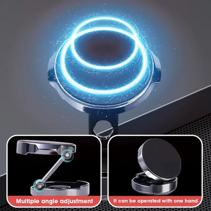 Car Mobile Phone Stand Strong Magnetic Car Holder 720° Foldable round Bracket Support for Universal Phones Mount Holders