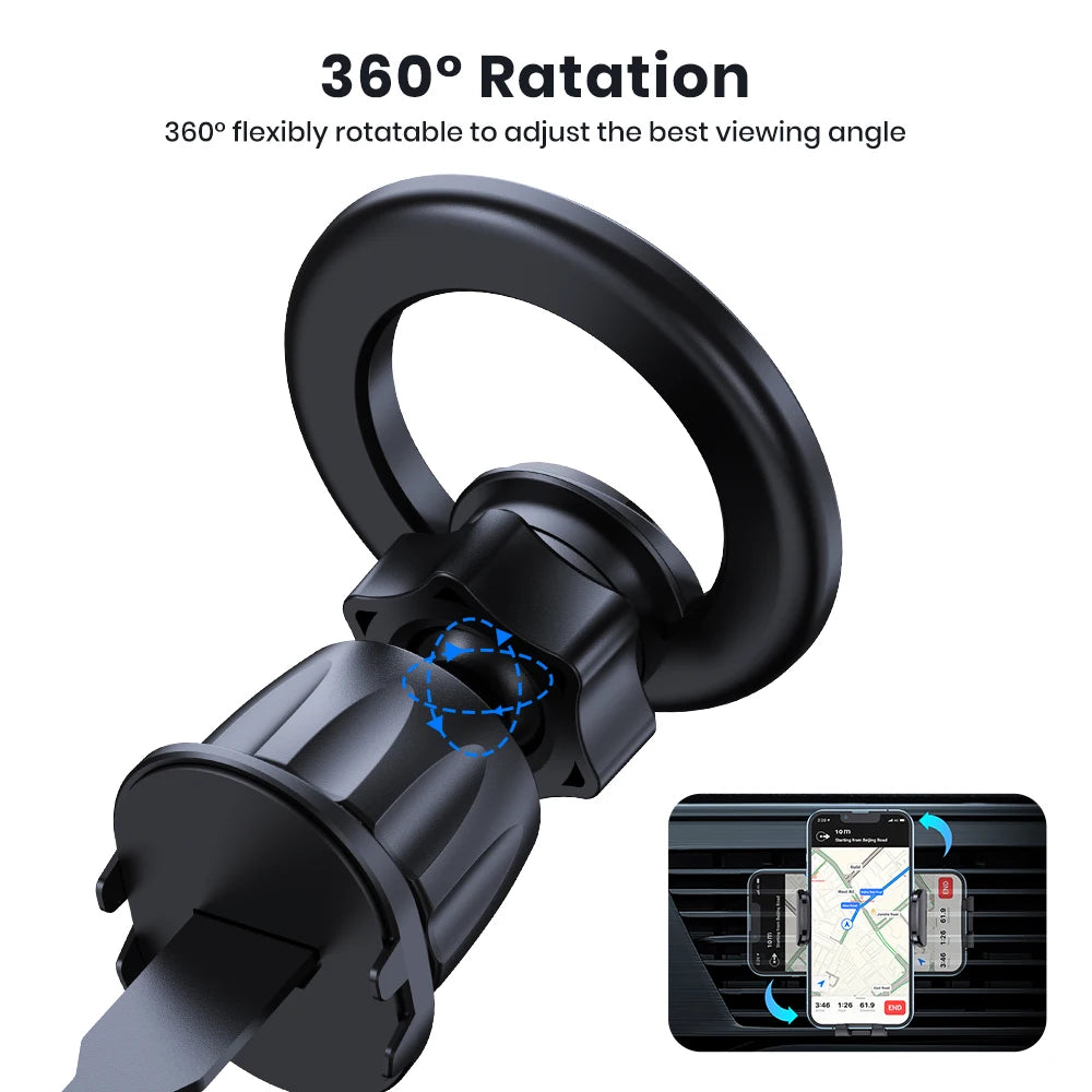 TOPK for Magsafe Car Mount,Magnetic Phone Holder for Car Air Vent Phone Holder Mount 360° Rotation Phone Holders for Iphone 15